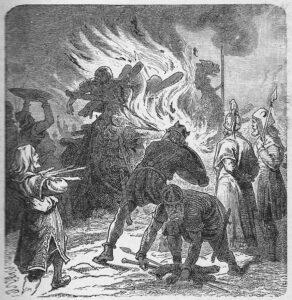 Sigurt verbrennt Haralds Leiche