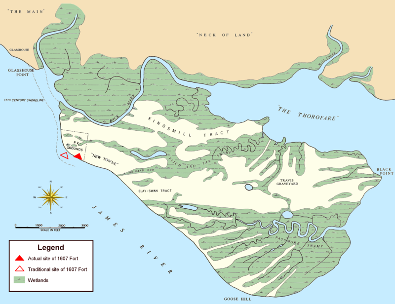 800px-Jamestown Island 1958 base map