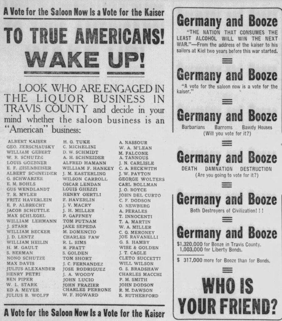 German booze 1917