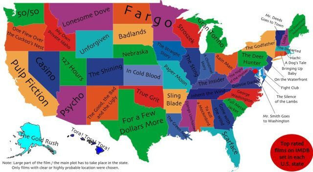usa maps with an interesting twist 640 09 TOP RATED FILMS IN EACH STATE