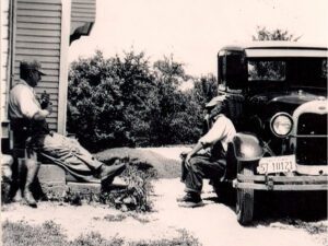 Nelson Reuben Nelson on Lamb Farm speaking to Cliff Miller