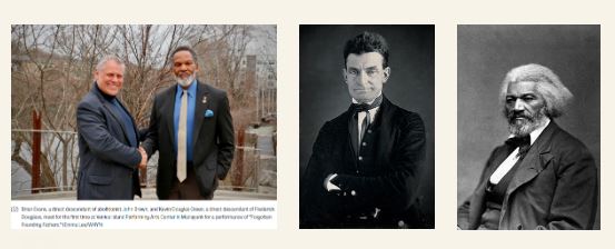 John Brown and Frederick Douglass descendants 1846-47 John Brown by Augustus Washington without frame 800px-Frederick Douglass circa 1879