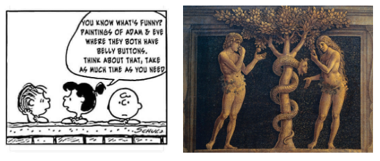 Charlie Brown belly buttons adam-and-eve