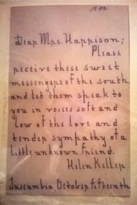 Helen Keller letter