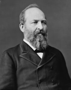 James Abram Garfield photo portrait seated