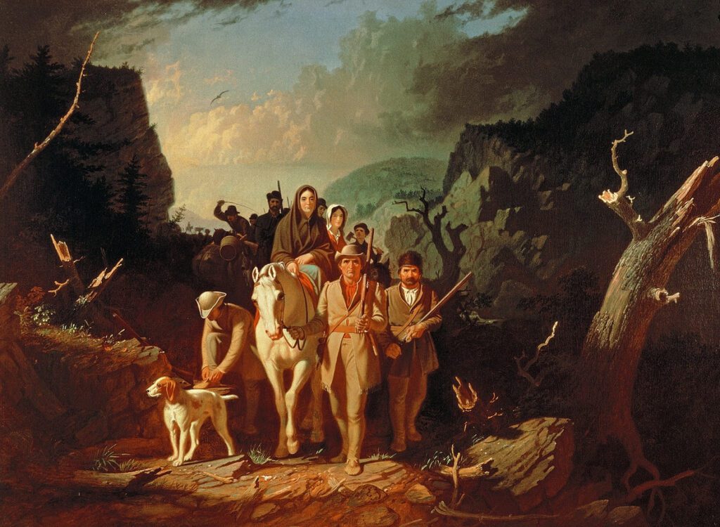 George Caleb Bingham - Daniel Boone escorting settlers through the Cumberland Gap 1