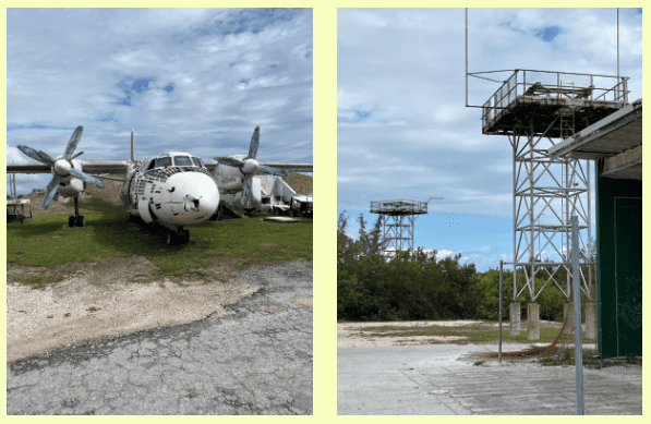 Hijacked airplane Tower top gun emplacements