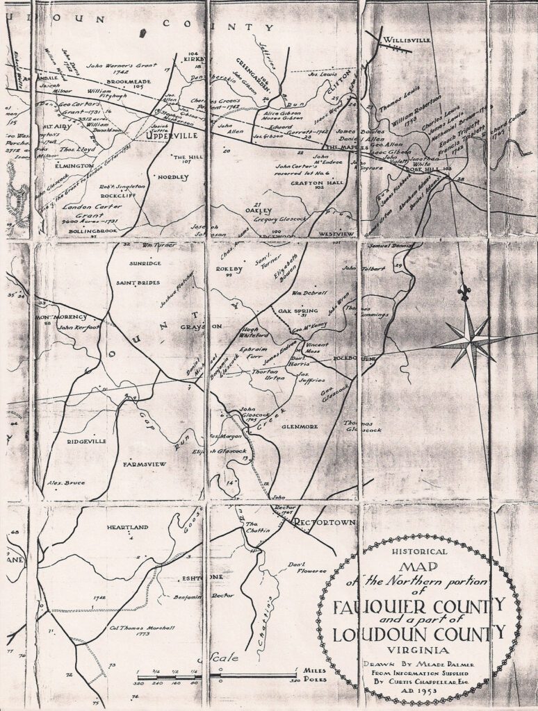 Fauquier and Loudoun Co map