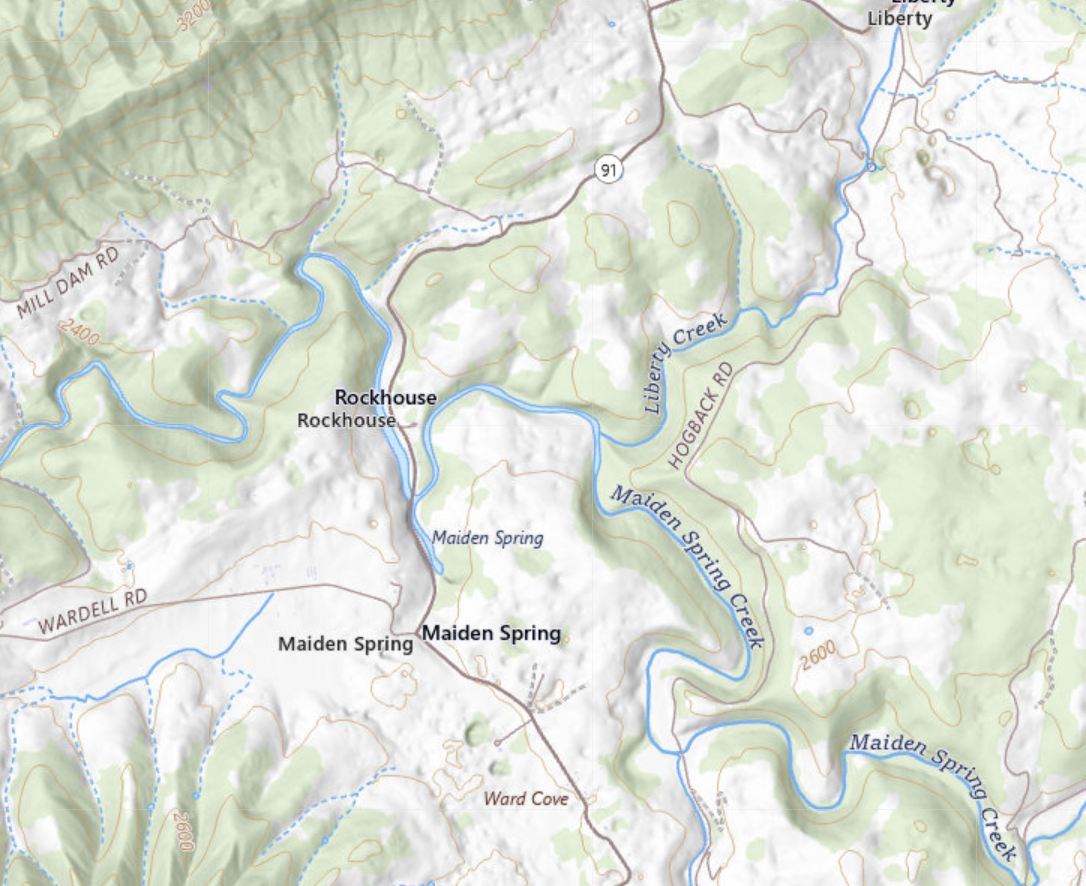 Maiden Spring Topo