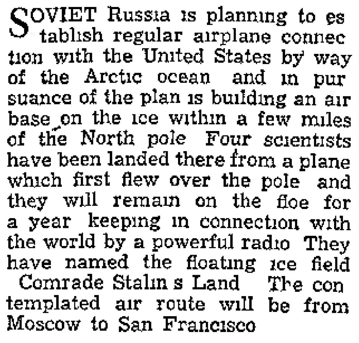 Soviet Airport North Pole
