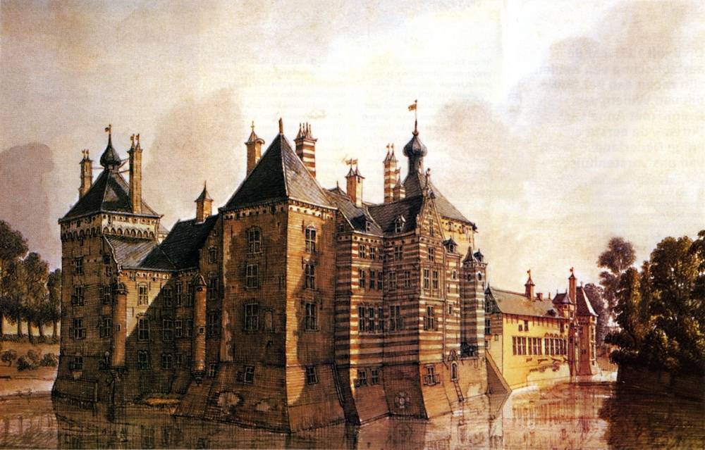 Buren Kasteel begin 17e eeuw