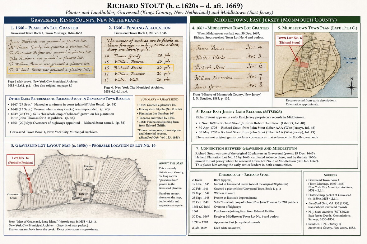 Richard Stout Land Records