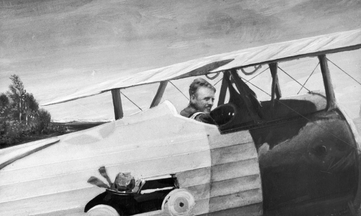 Quentin Roosevelt in Nieuport trainer