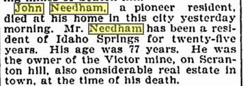 John Needham obit